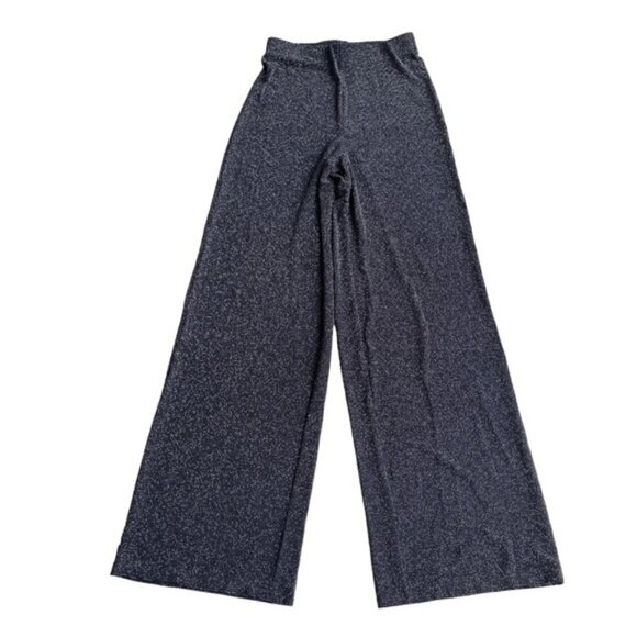 3/$20 ❤️ H&M Black Lurex Glitter Wide Leg Pants US XS - Picture 1 of 5